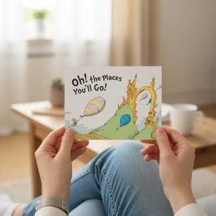 Dr. Seuss Oh, die Orte, an die du gehen wirst! Postkarte