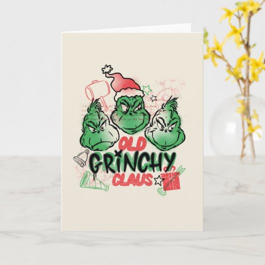 Dr. Seuss | Old Grinch Claus Karte (Gelbe Blume)