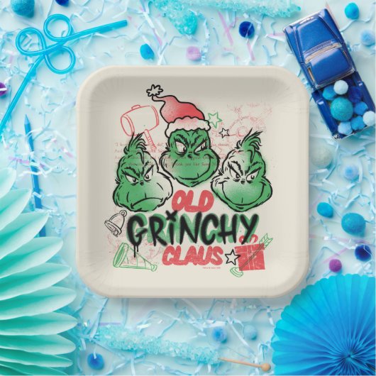 Dr. Seuss | Old Grinch Claus Pappteller (Party)
