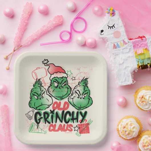 Dr. Seuss | Old Grinch Claus Pappteller (Party)