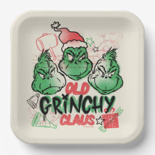 Dr. Seuss Old Grinch Claus Pappteller