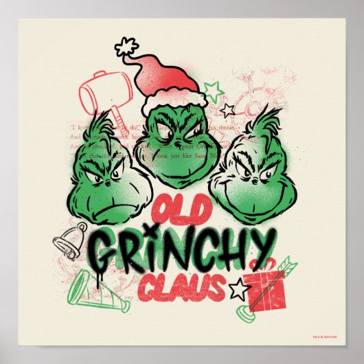 Dr. Seuss | Old Grinch Claus Poster (Vorne)