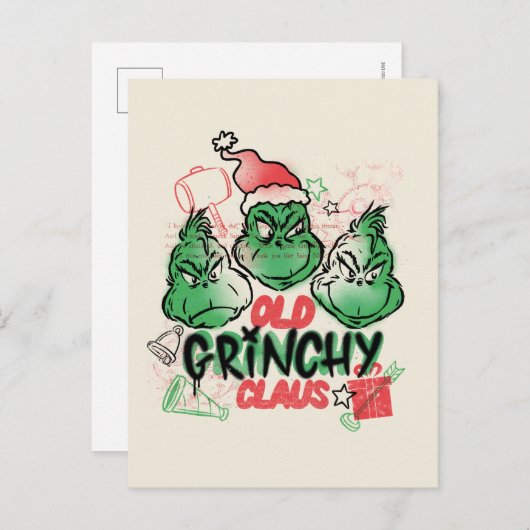 Dr. Seuss | Old Grinch Claus Postkarte (Vorne/Hinten)