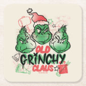 Dr. Seuss | Old Grinch Claus Rechteckiger Pappuntersetzer (Vorderseite)