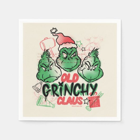 Dr. Seuss | Old Grinch Claus Serviette (Vorderseite)