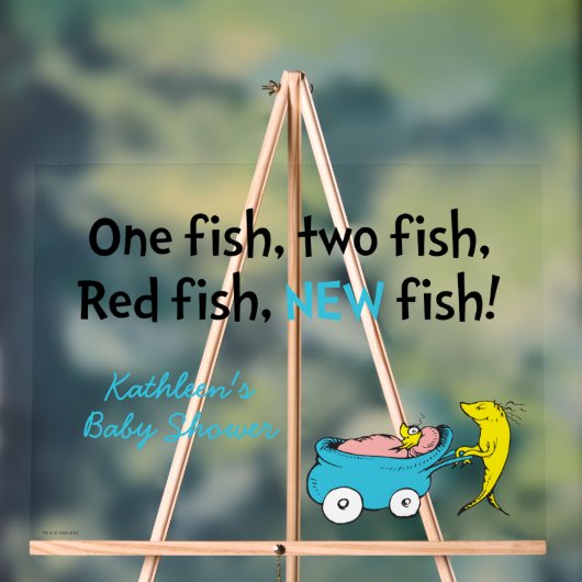 Dr. Seuss | One Fish - Boy Baby Shooter Acrylschild (Neutral)