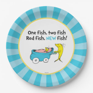 Dr. Seuss One Fish - Boy Baby Shooter Pappteller