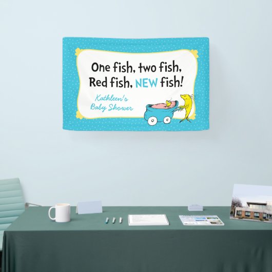 Dr. Seuss | One Fish - Boy Baby Shooting Banner (Messe)