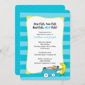 Dr. Seuss | One Fish - Boy Baby Shower Einladung (Vorne/Hinten)