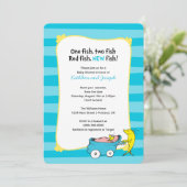 Dr. Seuss | One Fish - Boy Baby Shower Einladung (Stehend Vorderseite)