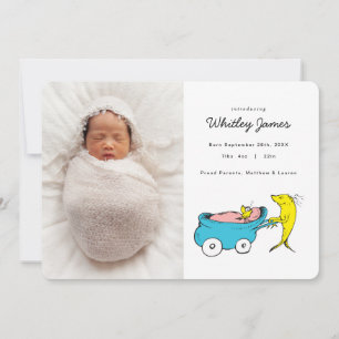 Dr. Seuss One Fish - Boy Birth Ankündigung