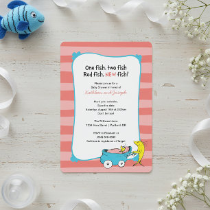 Dr. Seuss One Fish - Girl Baby Shooter Einladung