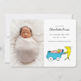 Dr. Seuss | One Fish - Girl Birth Ankündigung