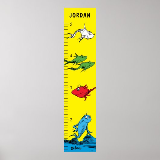 Dr. Seuss | One Fish Two Fish - Growth Chart Poster (Vorne)