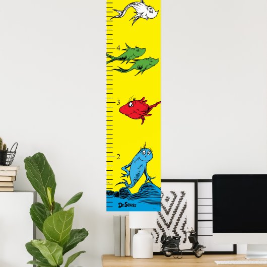 Dr. Seuss | One Fish Two Fish - Growth Chart Poster (Heimbüro)