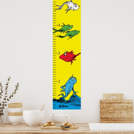 Dr. Seuss | One Fish Two Fish - Growth Chart Poster (Küche)