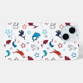 Dr. Seuss | One Fish Two Fish Star Muster Case-Mate iPhone Hülle (Rückseite (Horizontal))