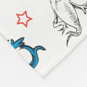Dr. Seuss | One Fish Two Fish Star Muster Fleecedecke (Ecke)