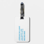 Dr. Seuss | One Fish Two Fish Star Muster Gepäckanhänger (Rückseite vertikal)