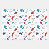 Dr. Seuss | One Fish Two Fish Star Muster Geschenkpapier Set (Vorderseite 3)