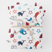 Dr. Seuss | One Fish Two Fish Star Muster Geschenkpapier Set (Beispiel)