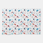 Dr. Seuss | One Fish Two Fish Star Muster Geschirrtuch (Horizontal)