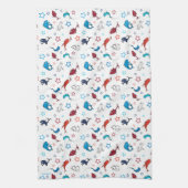 Dr. Seuss | One Fish Two Fish Star Muster Geschirrtuch (Vertikal)