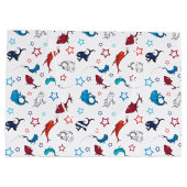 Dr. Seuss | One Fish Two Fish Star Muster Große Geschenktüte (Rückseite)