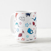 Dr. Seuss | One Fish Two Fish Star Muster Kaffeetasse (Vorderseite Links)