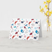 Dr. Seuss | One Fish Two Fish Star Muster Karte (Gelbe Blume)