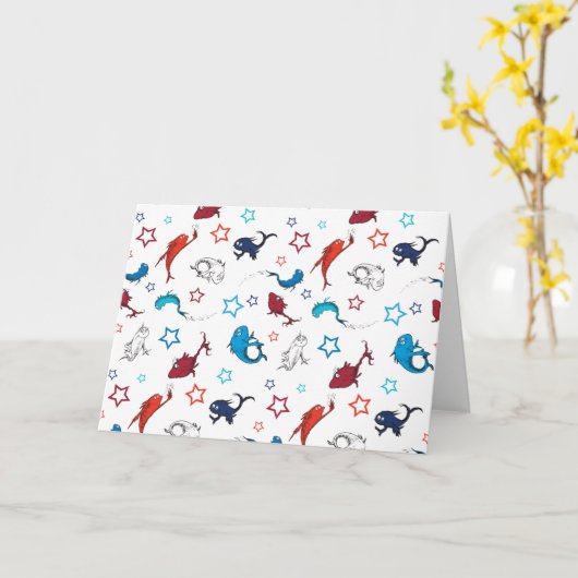 Dr. Seuss | One Fish Two Fish Star Muster Karte (Gelbe Blume)