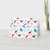 Dr. Seuss | One Fish Two Fish Star Muster Karte (Vorderseite)