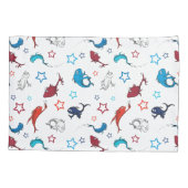 Dr. Seuss | One Fish Two Fish Star Muster Kissenbezug (Rückseite-Links)