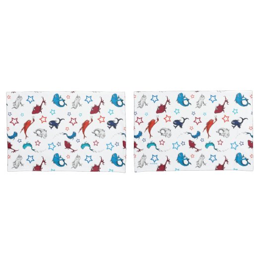 Dr. Seuss | One Fish Two Fish Star Muster Kissenbezug (Vorderseite-Set)