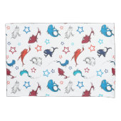 Dr. Seuss | One Fish Two Fish Star Muster Kissenbezug (Vorderseite-Links)