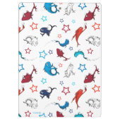 Dr. Seuss | One Fish Two Fish Star Muster Klemmbrett (Rückseite)