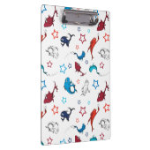 Dr. Seuss | One Fish Two Fish Star Muster Klemmbrett (Rechts)