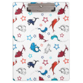 Dr. Seuss | One Fish Two Fish Star Muster Klemmbrett (Vorderseite)