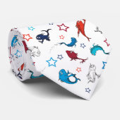 Dr. Seuss | One Fish Two Fish Star Muster Krawatte (Gerollt)