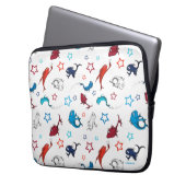 Dr. Seuss | One Fish Two Fish Star Muster Laptopschutzhülle (Vorderseite Links)