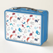 Dr. Seuss | One Fish Two Fish Star Muster Metall Brotdose (Rückseite)