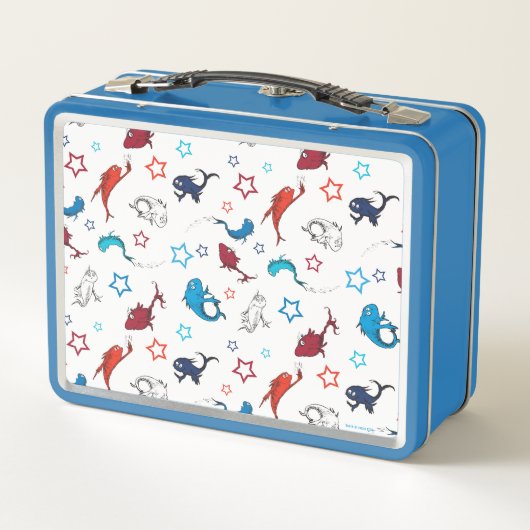 Dr. Seuss | One Fish Two Fish Star Muster Metall Brotdose (Rückseite)