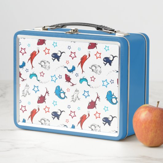 Dr. Seuss | One Fish Two Fish Star Muster Metall Brotdose (Beispiel)