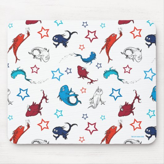 Dr. Seuss | One Fish Two Fish Star Muster Mousepad (Vorne)