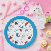 Dr. Seuss | One Fish Two Fish Star Muster Pappteller (Party)