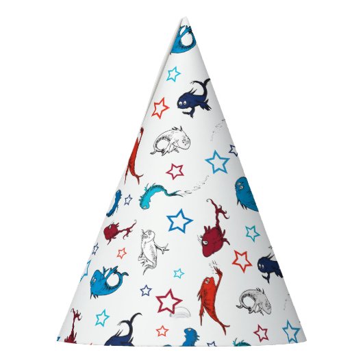 Dr. Seuss | One Fish Two Fish Star Muster Partyhütchen (Links)