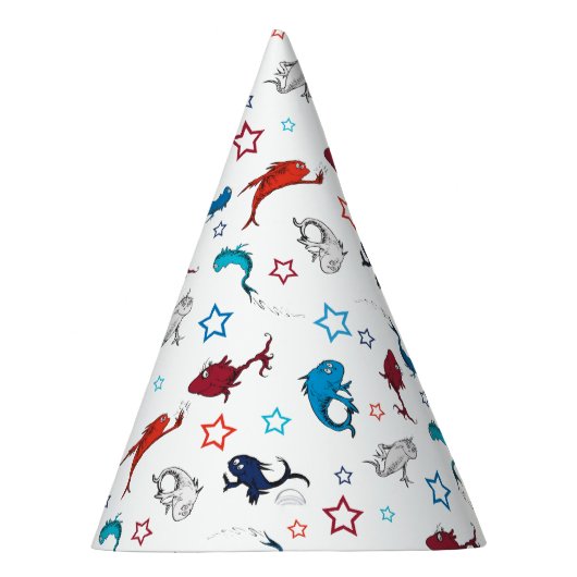 Dr. Seuss | One Fish Two Fish Star Muster Partyhütchen (Rechts)