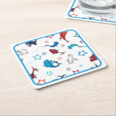 Dr. Seuss | One Fish Two Fish Star Muster Rechteckiger Pappuntersetzer (angewinkelt)