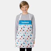 Dr. Seuss | One Fish Two Fish Star Muster Schürze (Getragen)