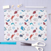 Dr. Seuss | One Fish Two Fish Star Muster Seidenpapier (Handwerk)